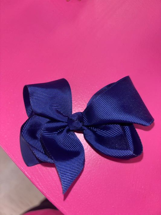 Navy 3in Alligator Clip Bow