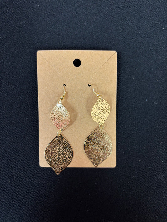 Gold Tear Drop Earrings