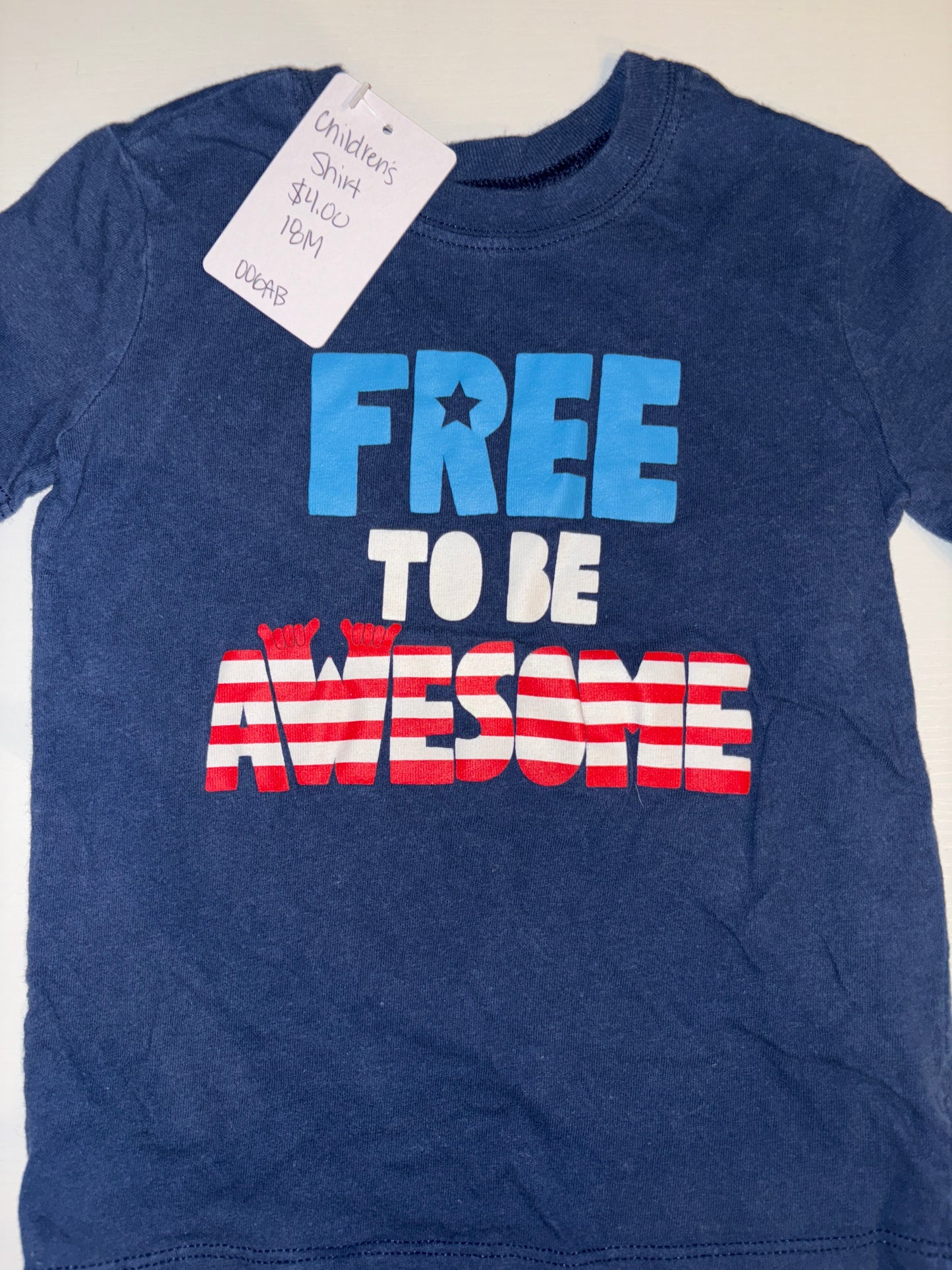 18M Free To Be Awesome Tee