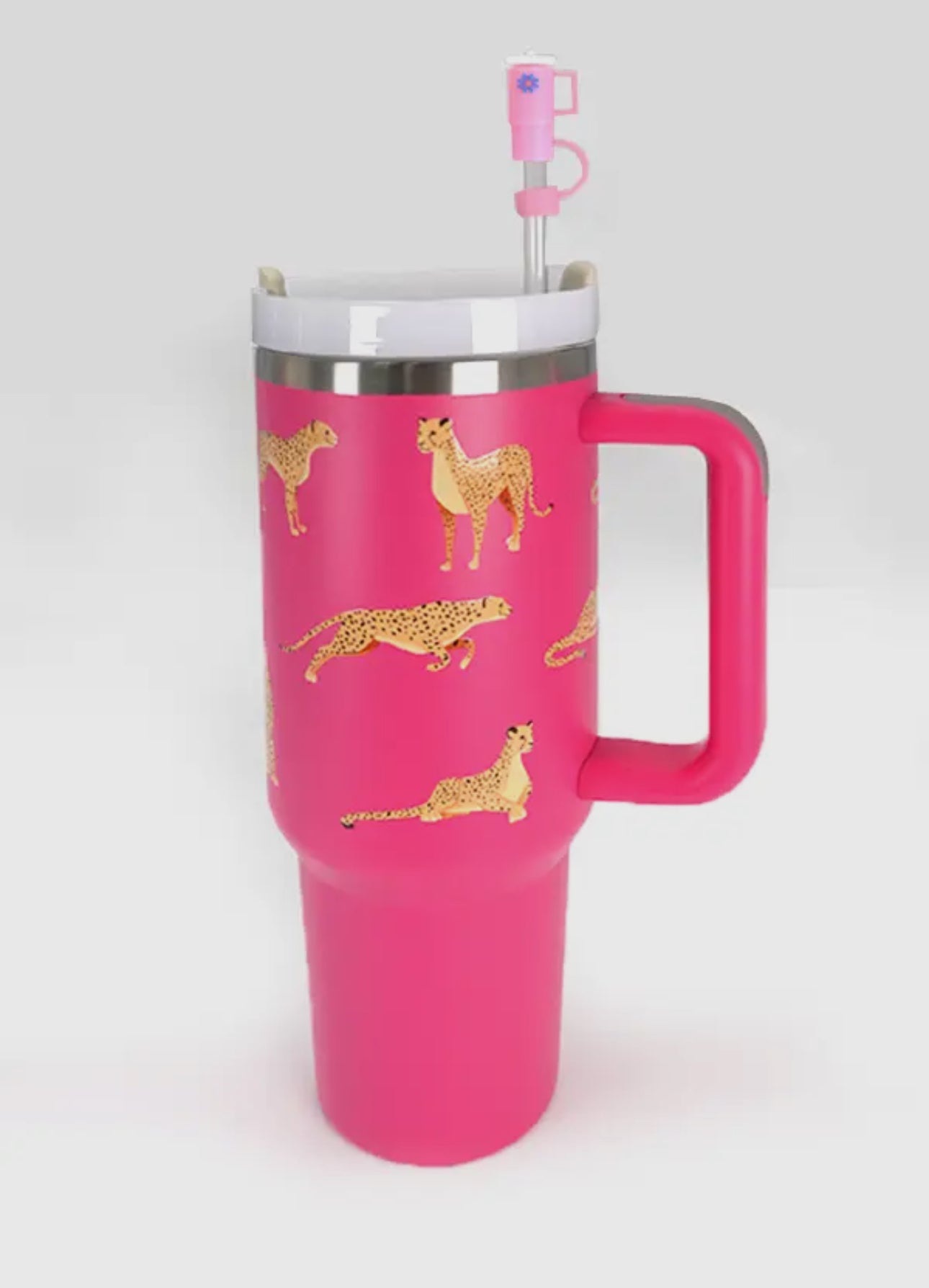 Hot Pink Cheetah 40 oz Tumbler