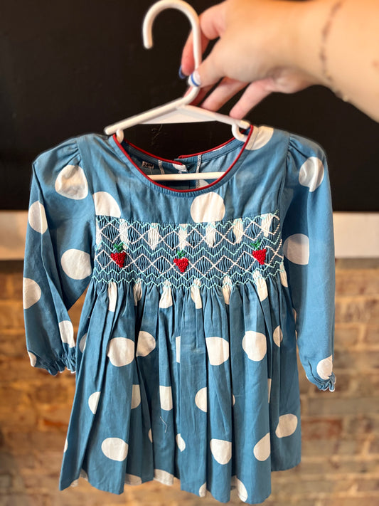 Heart and Blue Polka Dot Dress