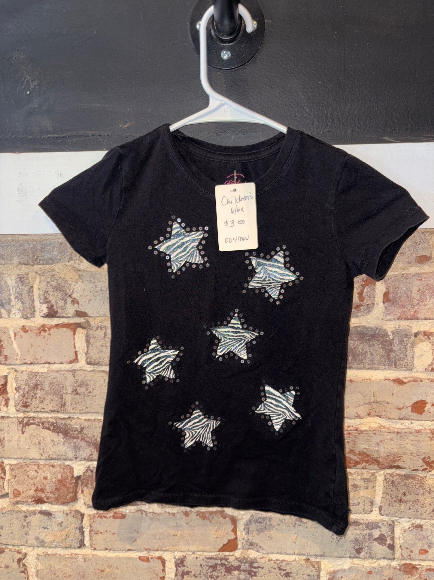 Girl’s Sparkle Star Shirt 6/6X