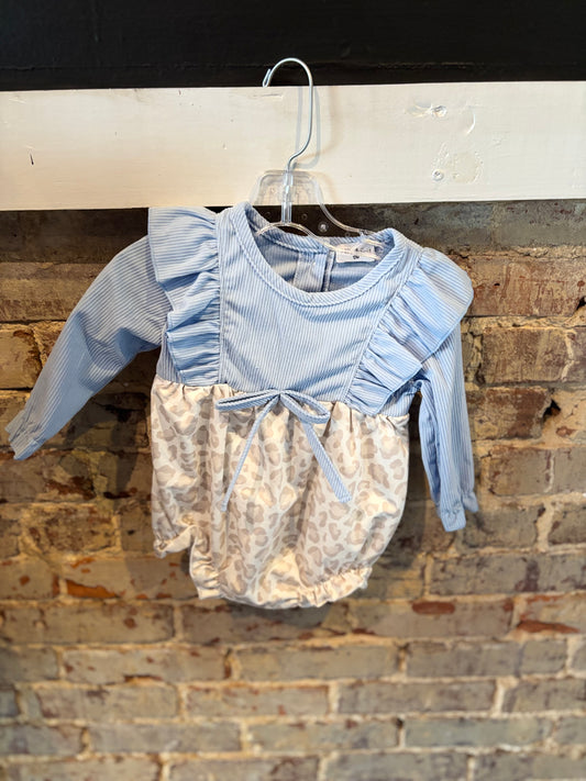 Blue Cheetah Print Bubble