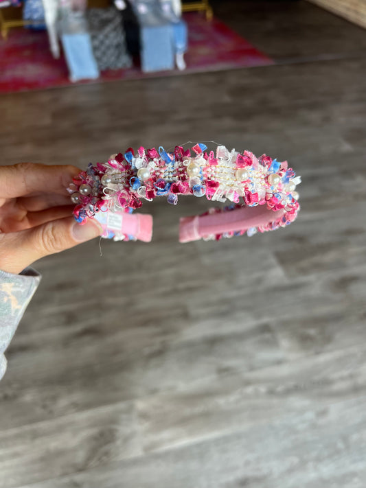 Pink Floral Headband