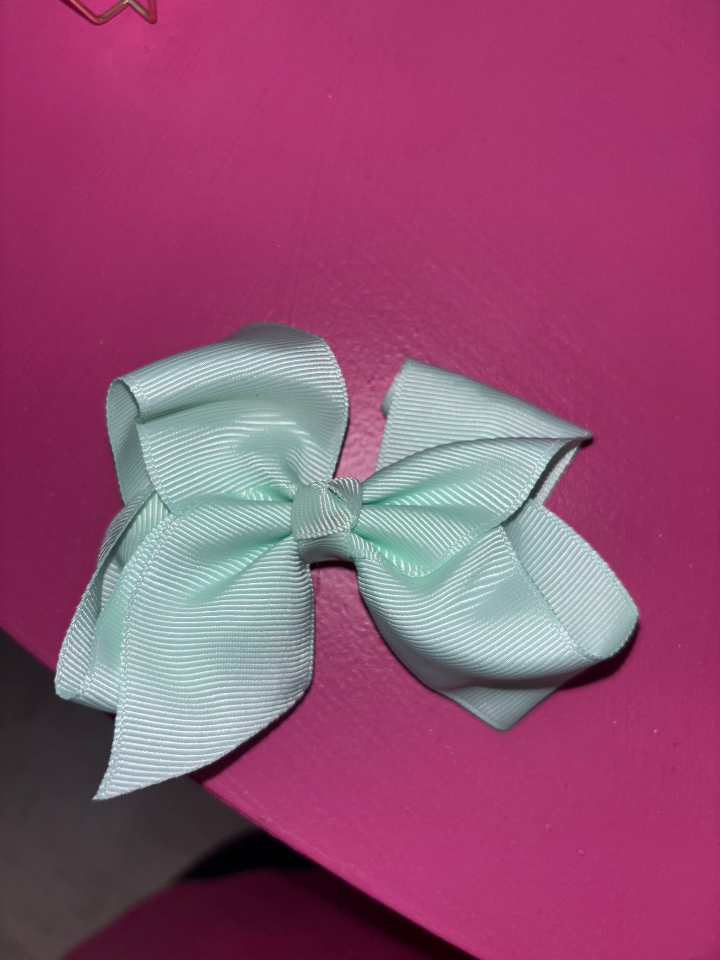 Mint 3in Alligator Clip Bow