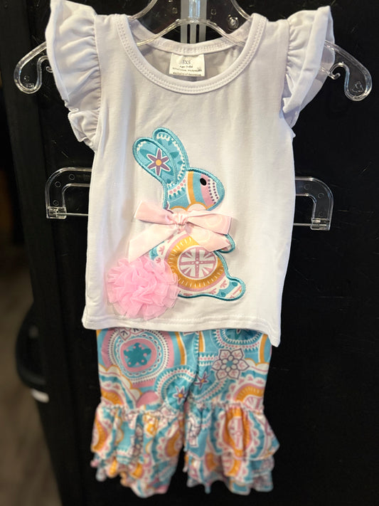 Little girls Colorful Bunny Outfit
