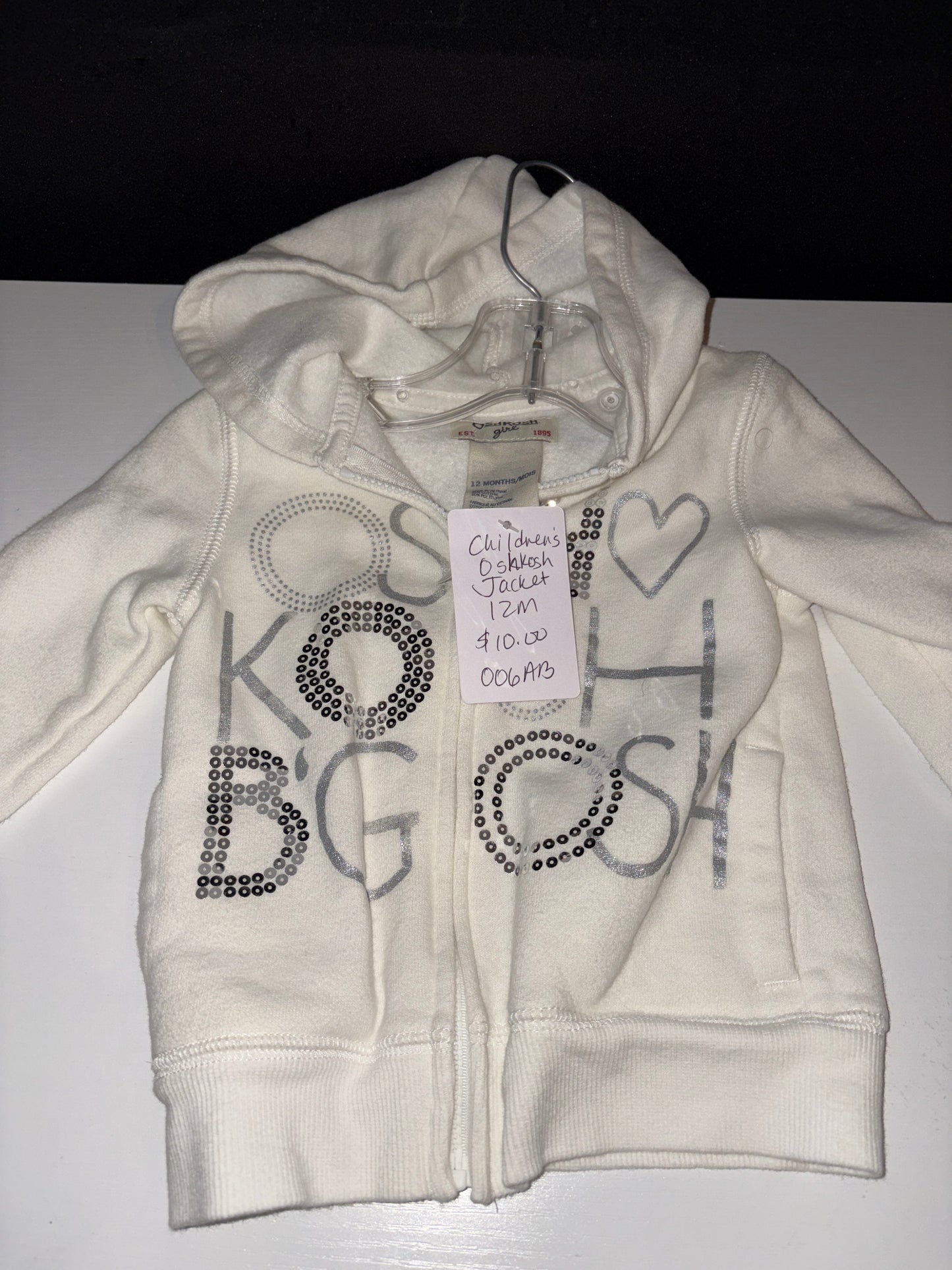 12M Children’s OshKosh Hoodie Jacket