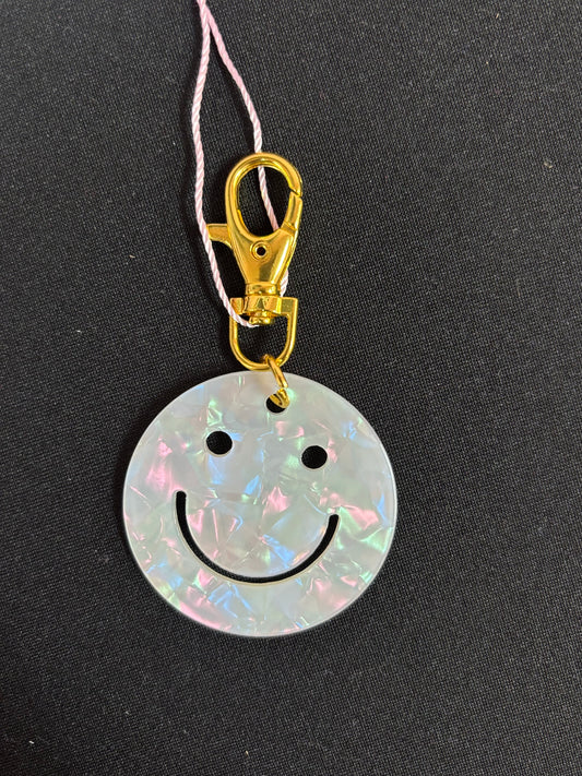 Smiley Face Opaque Keychain