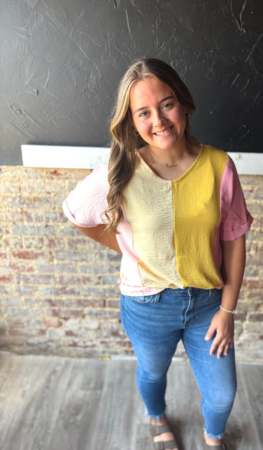 Sunset Sherbet Patch Top