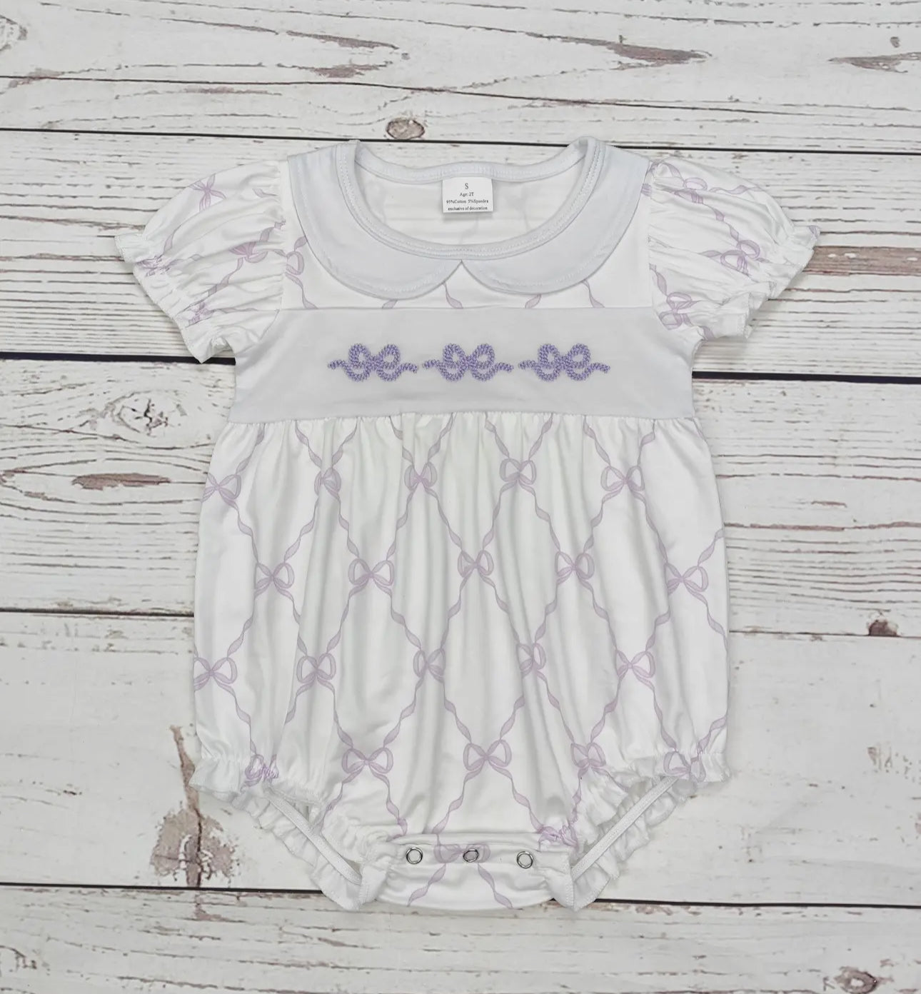 Baby Girl Embroidered Bubble