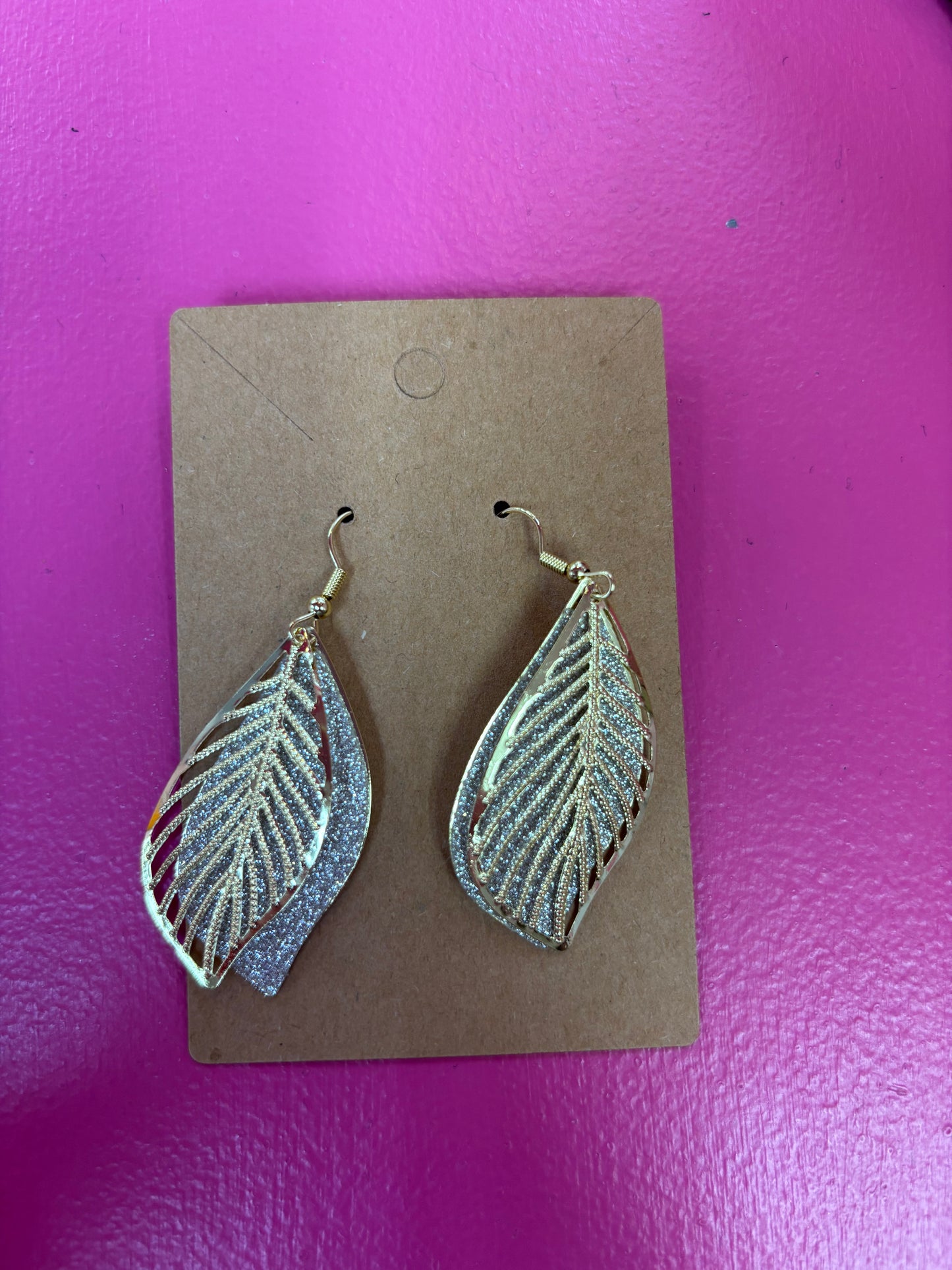 Gold & Silver Leaf Earrings