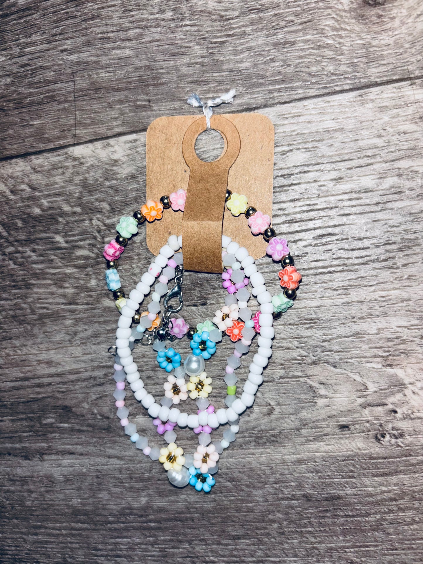 Multicolored Flower Bracelet Bundle