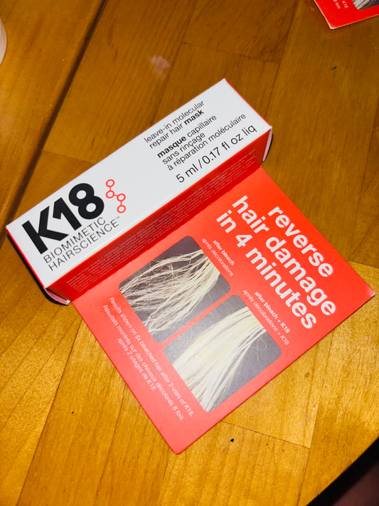 K18 leave in repair hair mask