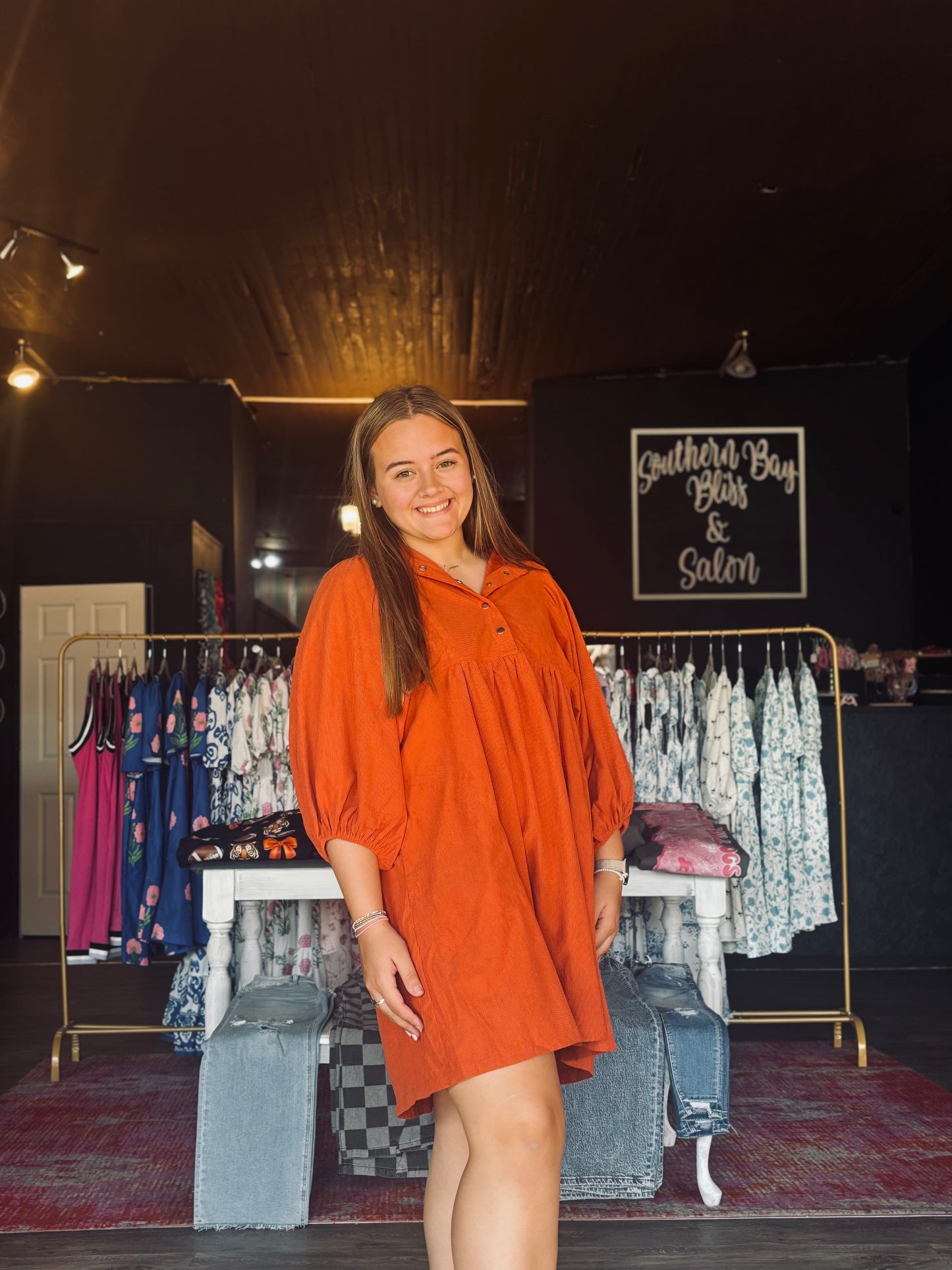 Short Terracotta Fall Dress