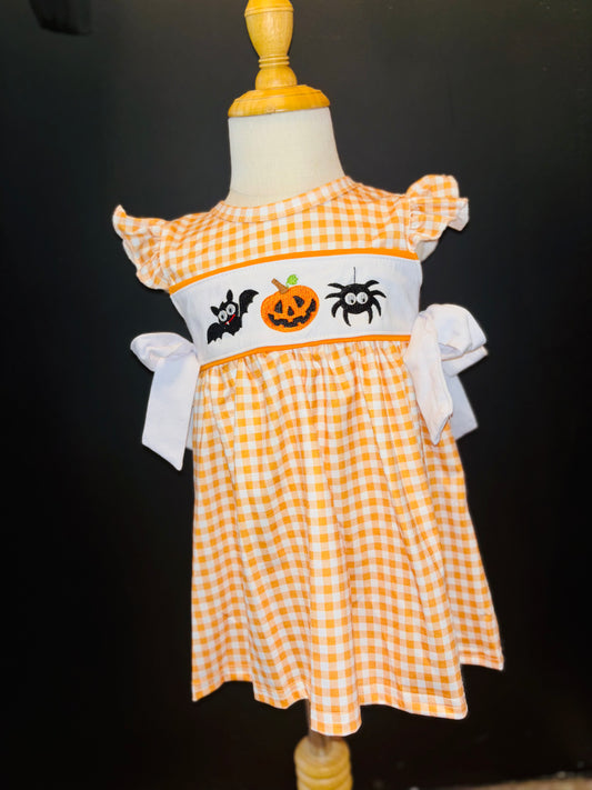Girl’s Halloween Embroidered Dress