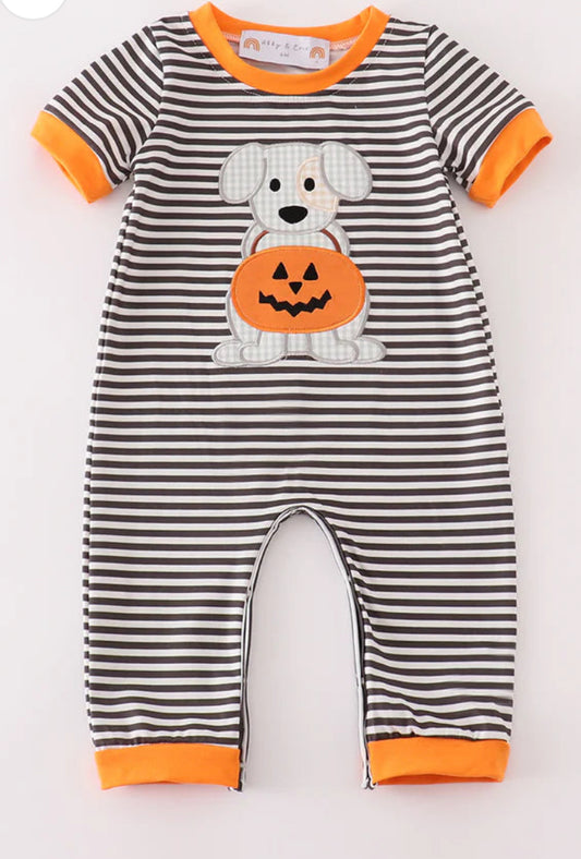 Baby Boy Halloween Appliqué Romper