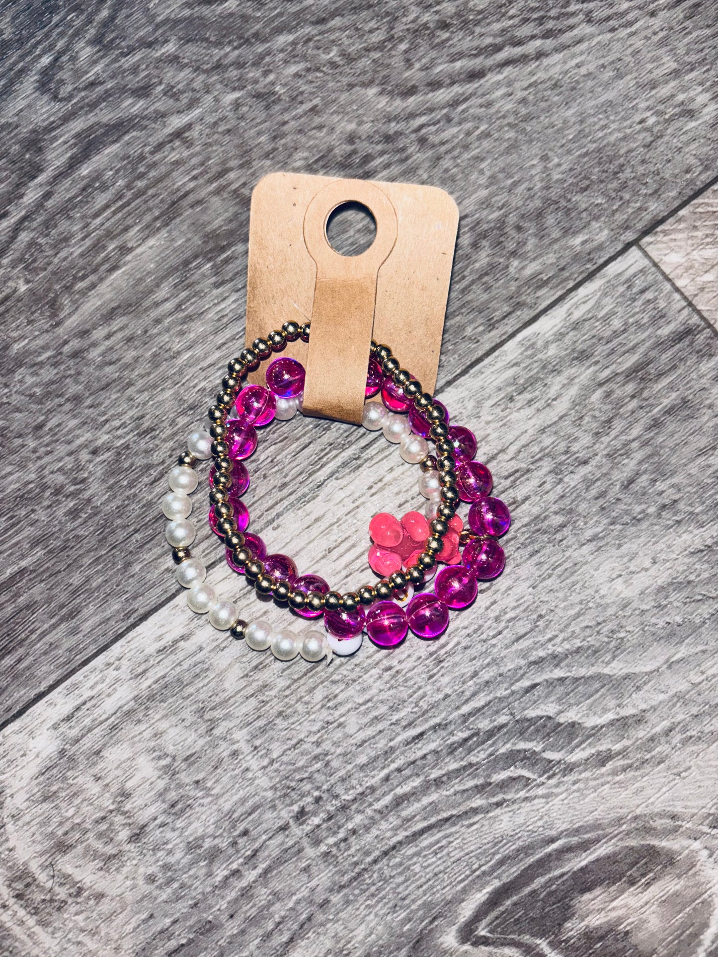 Pink Beary Love Kid’s Bracelet Bundle