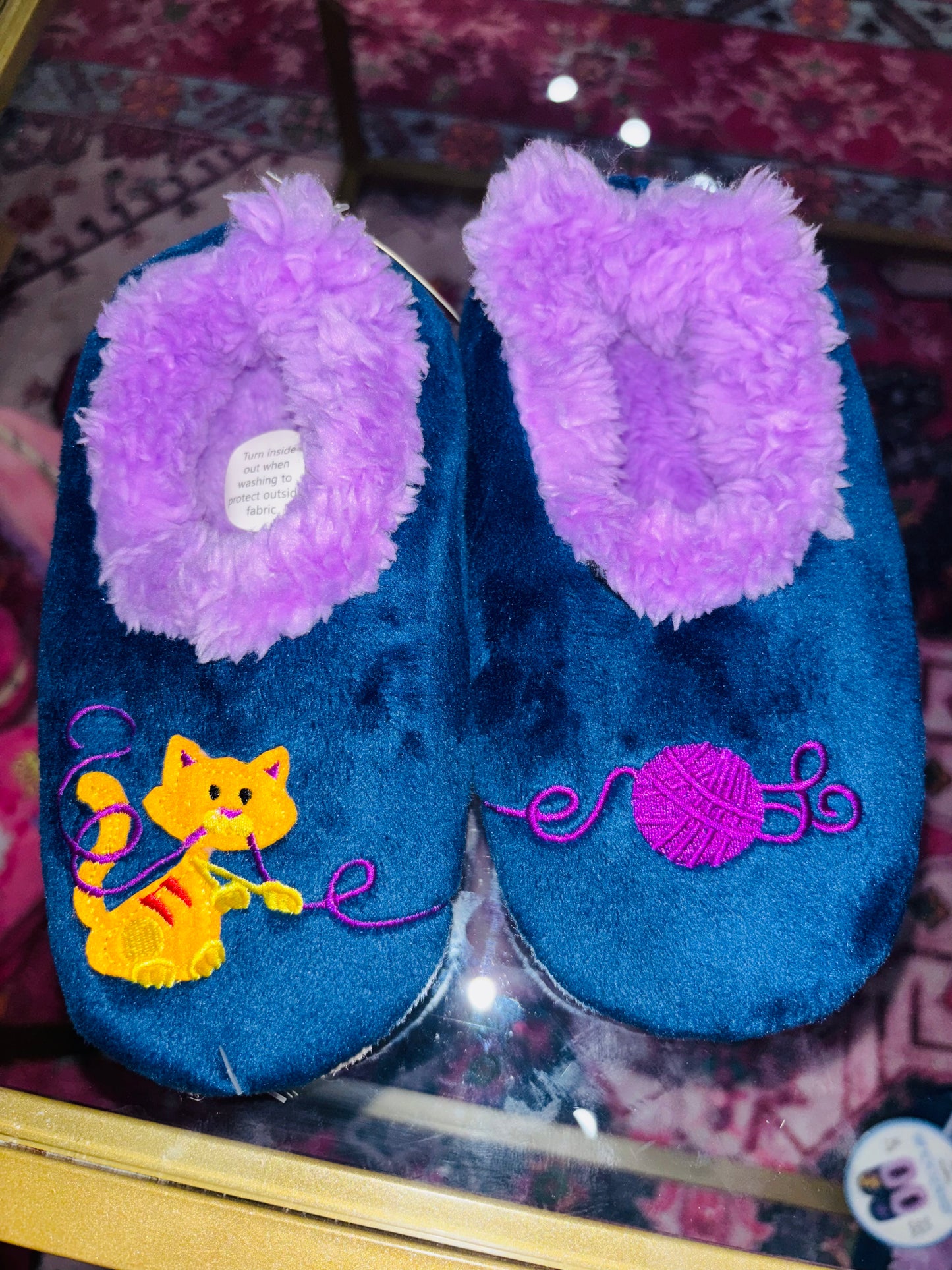 Toddler Cat & Yarn Snoozies House Shoes