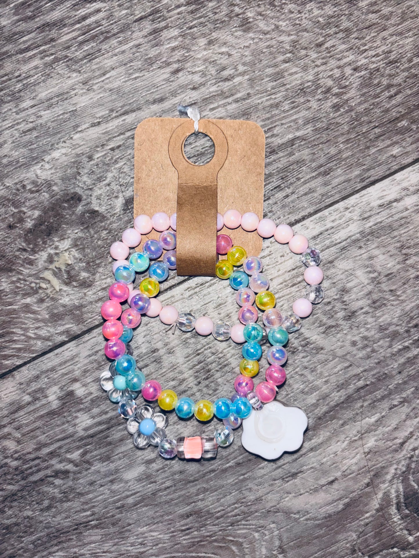 Pastel Flowered Cloud Kid’s Bracelet Bundle