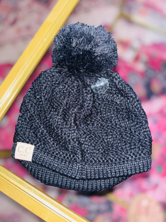 Baby Black CC Beanie