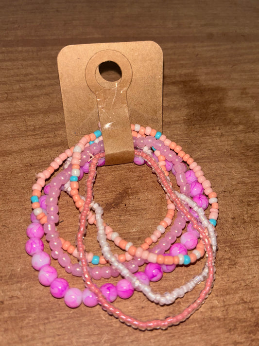 Marry Me Pink & Orange Bracelet Set