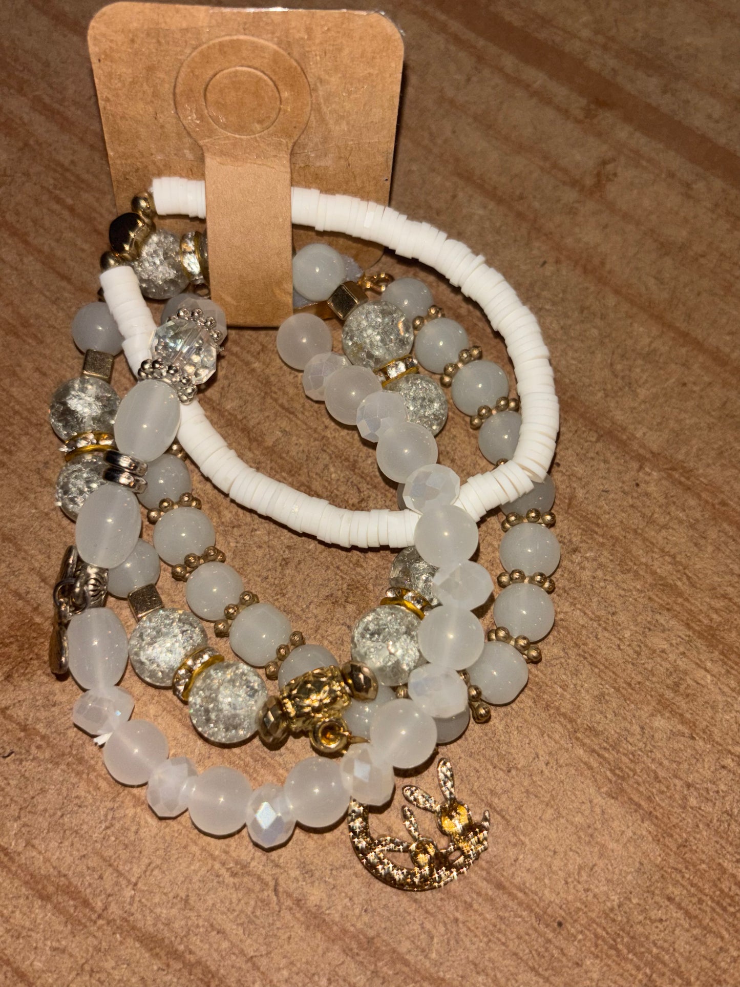 Black Heart Shimmered Pendent Bracelet Set