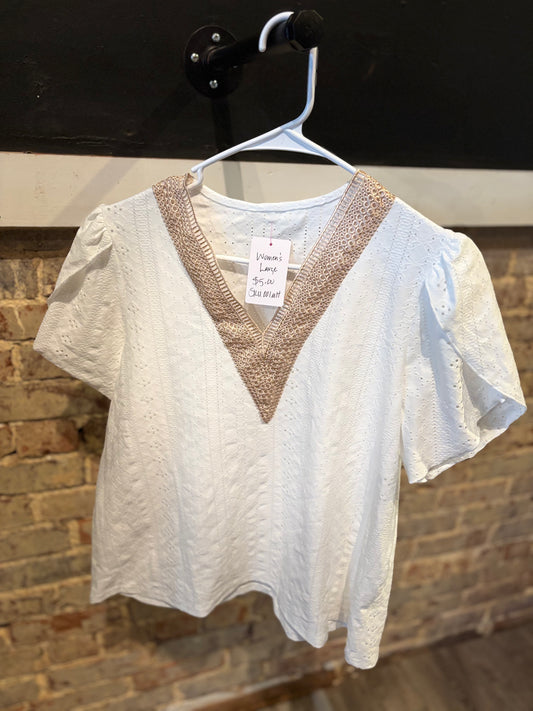 White Women’s Dress Top