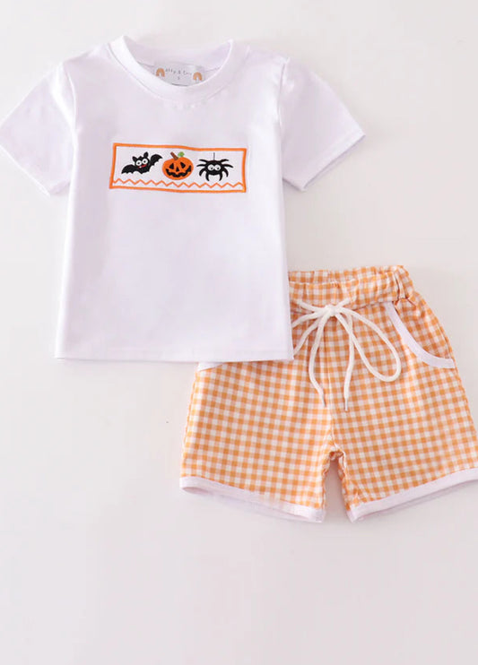 Boy Halloween Embroidered Boy Set