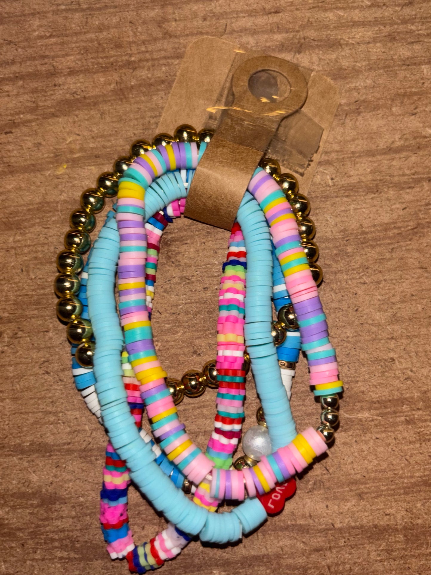 Multicolored + Gold Bracelet Set
