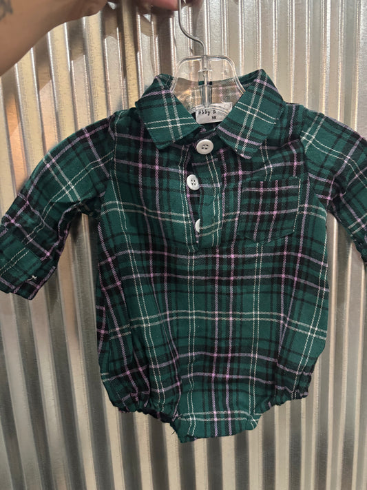Evergreen Plaid Boys Bubble