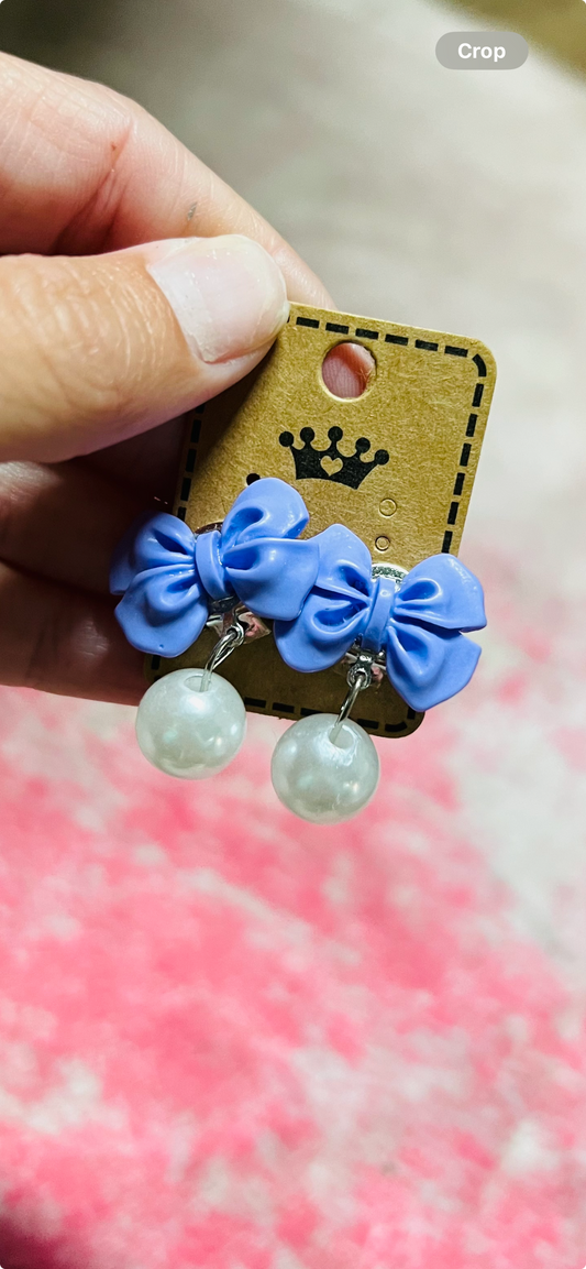 Purple Pearl Clip-on Earrings