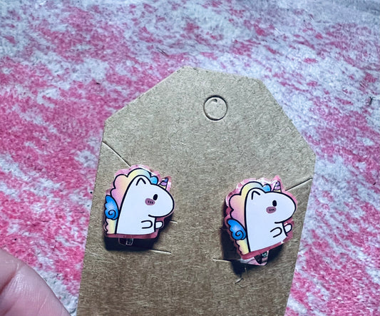 Unicorn Clip-on Earrings