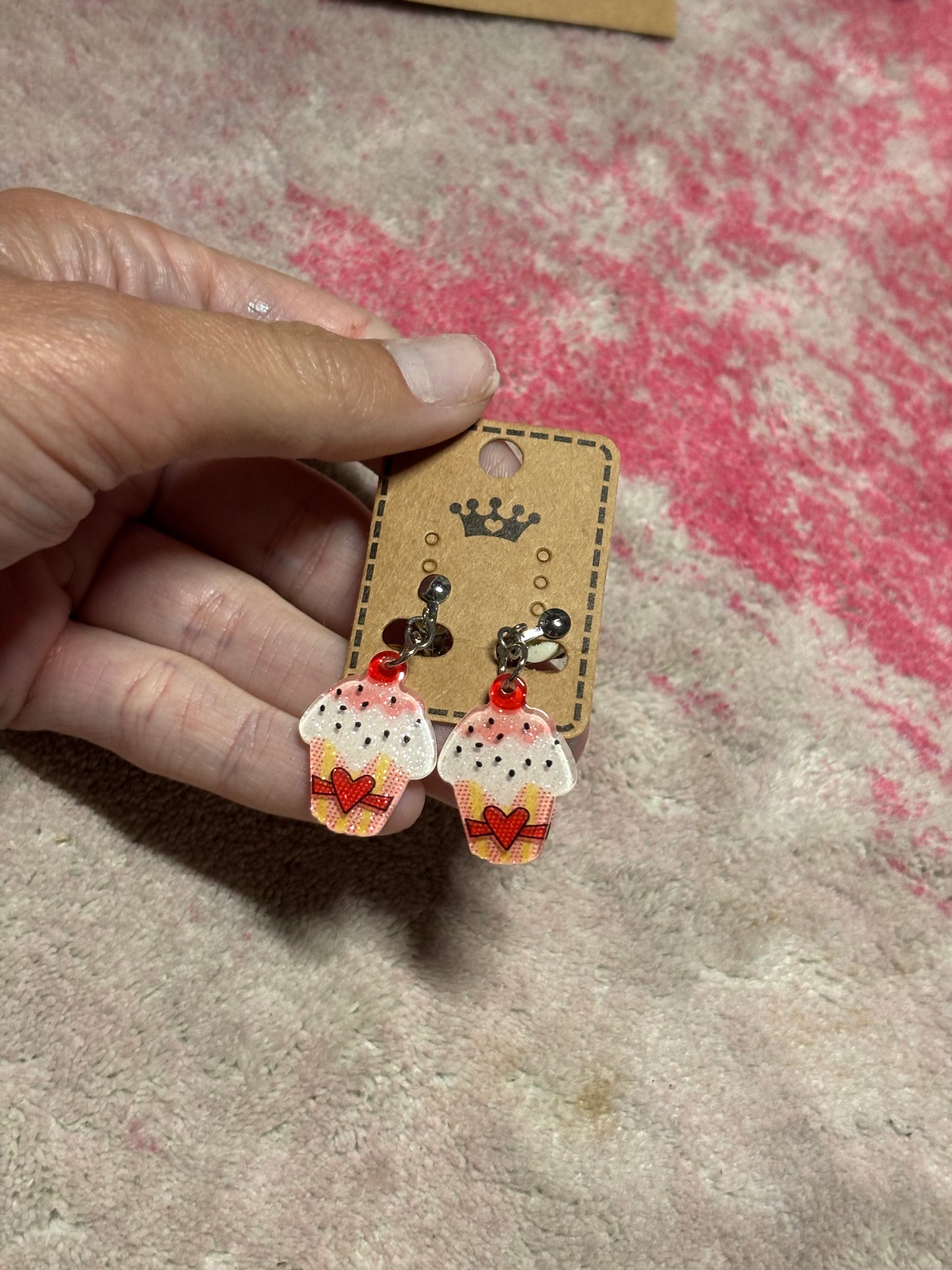 Cupcake Sweet Treat Clip-On Earrings