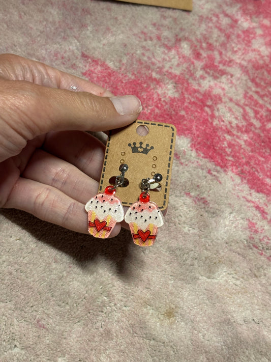 Cupcake Sweet Treat Clip-On Earrings