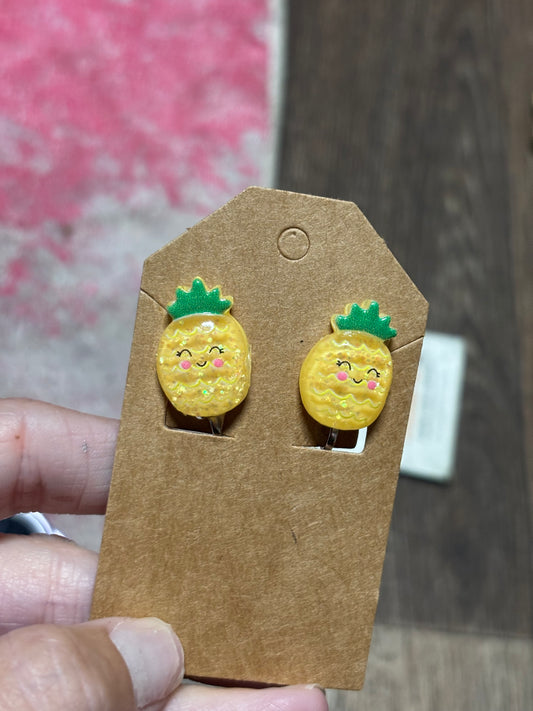Pineapple Clip-on Earrings