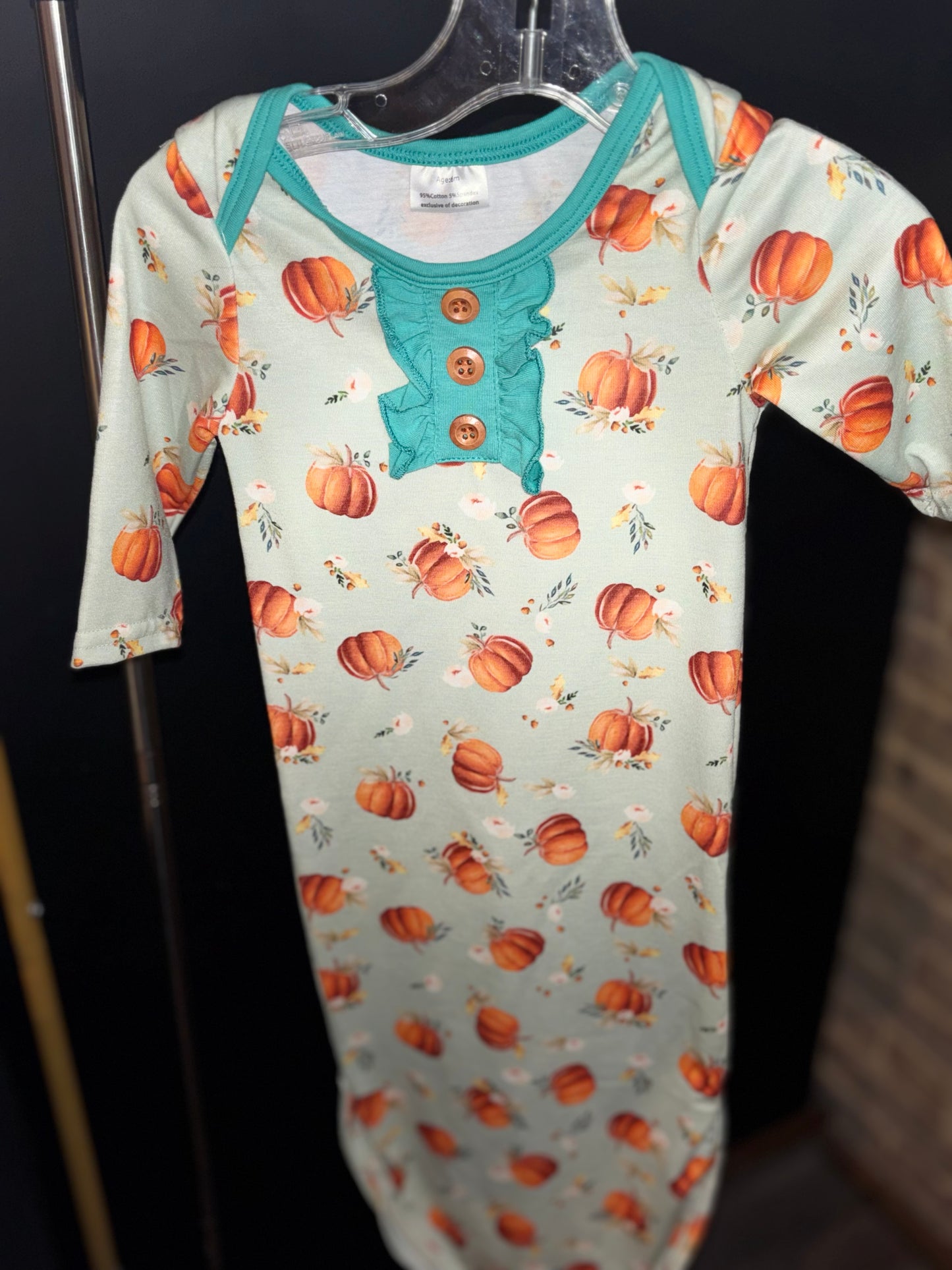 Pumpkin Sleeper Gown