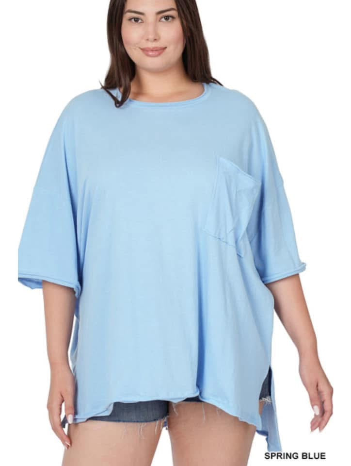 Deep Blue Zenana Pocket Tee