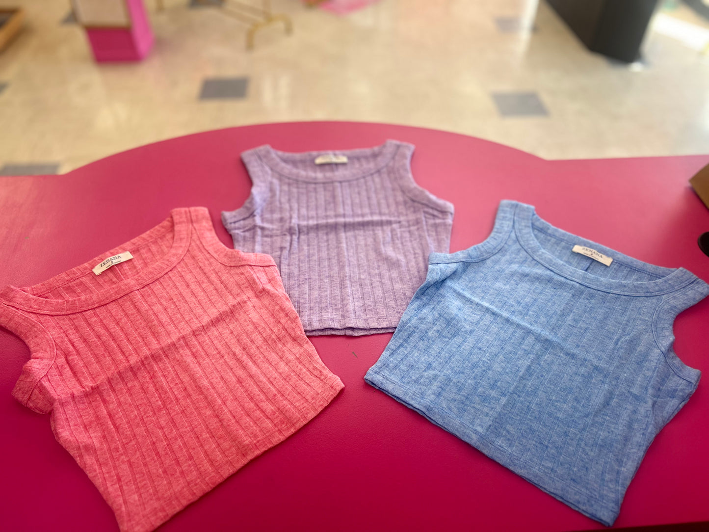 Ribbed Zenana Soft Tank