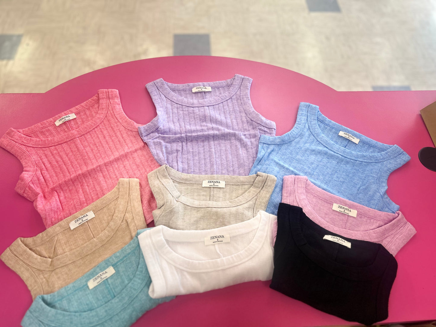 Ribbed Zenana Soft Tank