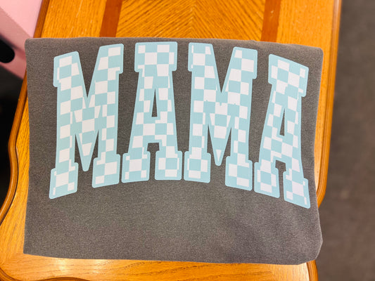 Mama Checkered Print