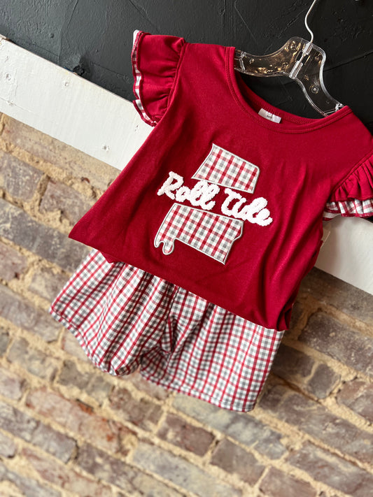 Girl Two Piece Alabama Smock