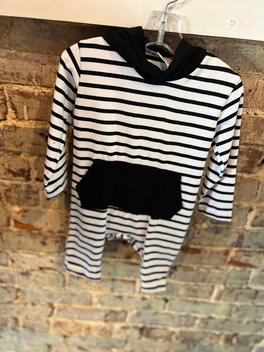 Striped Hooded Romper