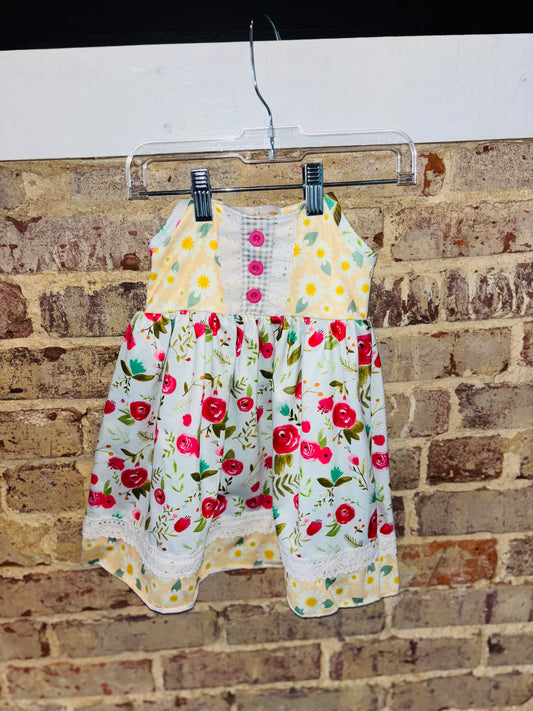 Girls Rose Floral Dress