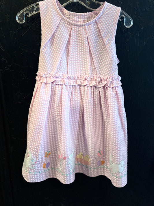 Pink Bunny Seersucker Dress