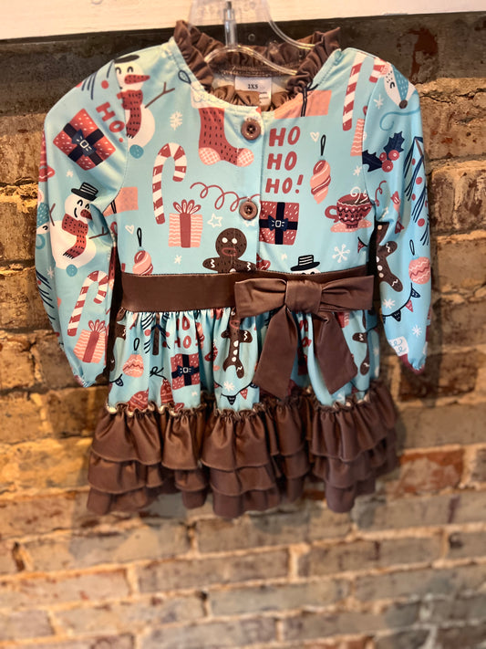 Gingerbread Ruffle Dress