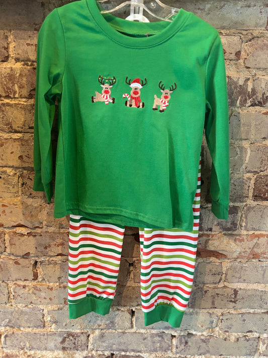Green Reindeer Set