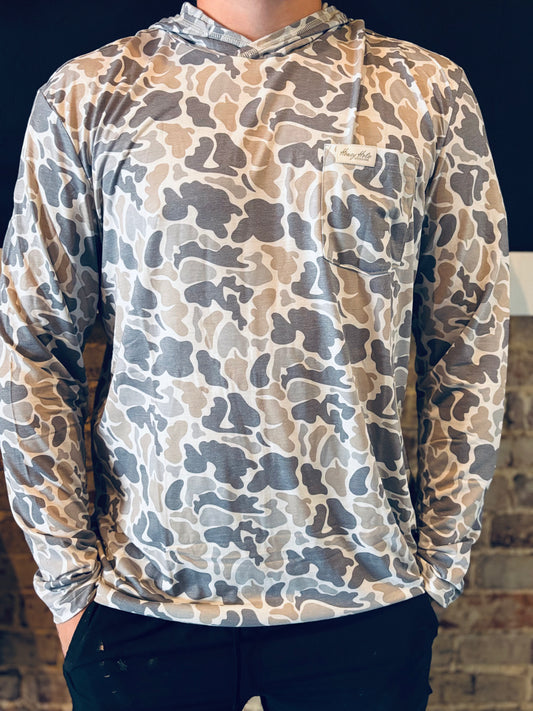 Honey Hole Smoke Duck Camo Pocket Hoodie