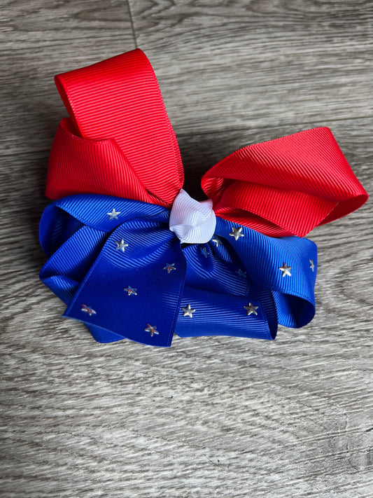 Red White and Blue Star Bow