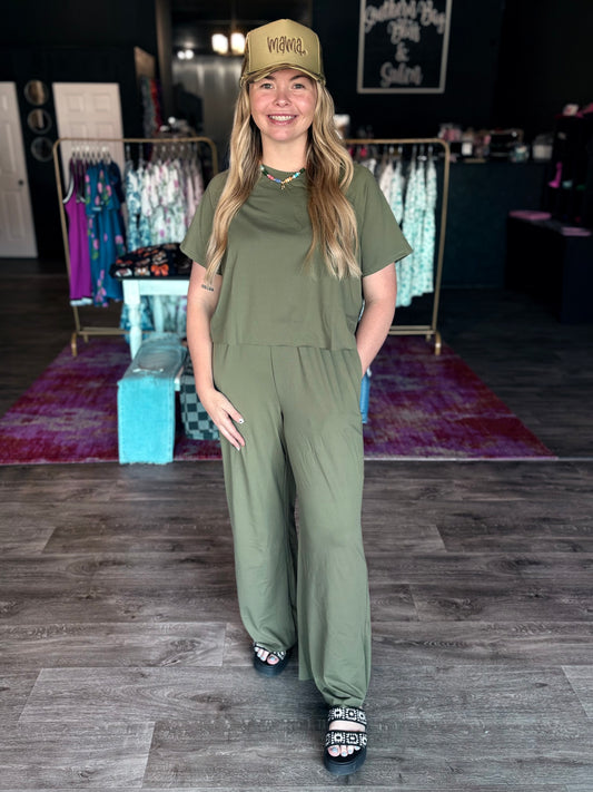 Olive Ease Two Piece Set