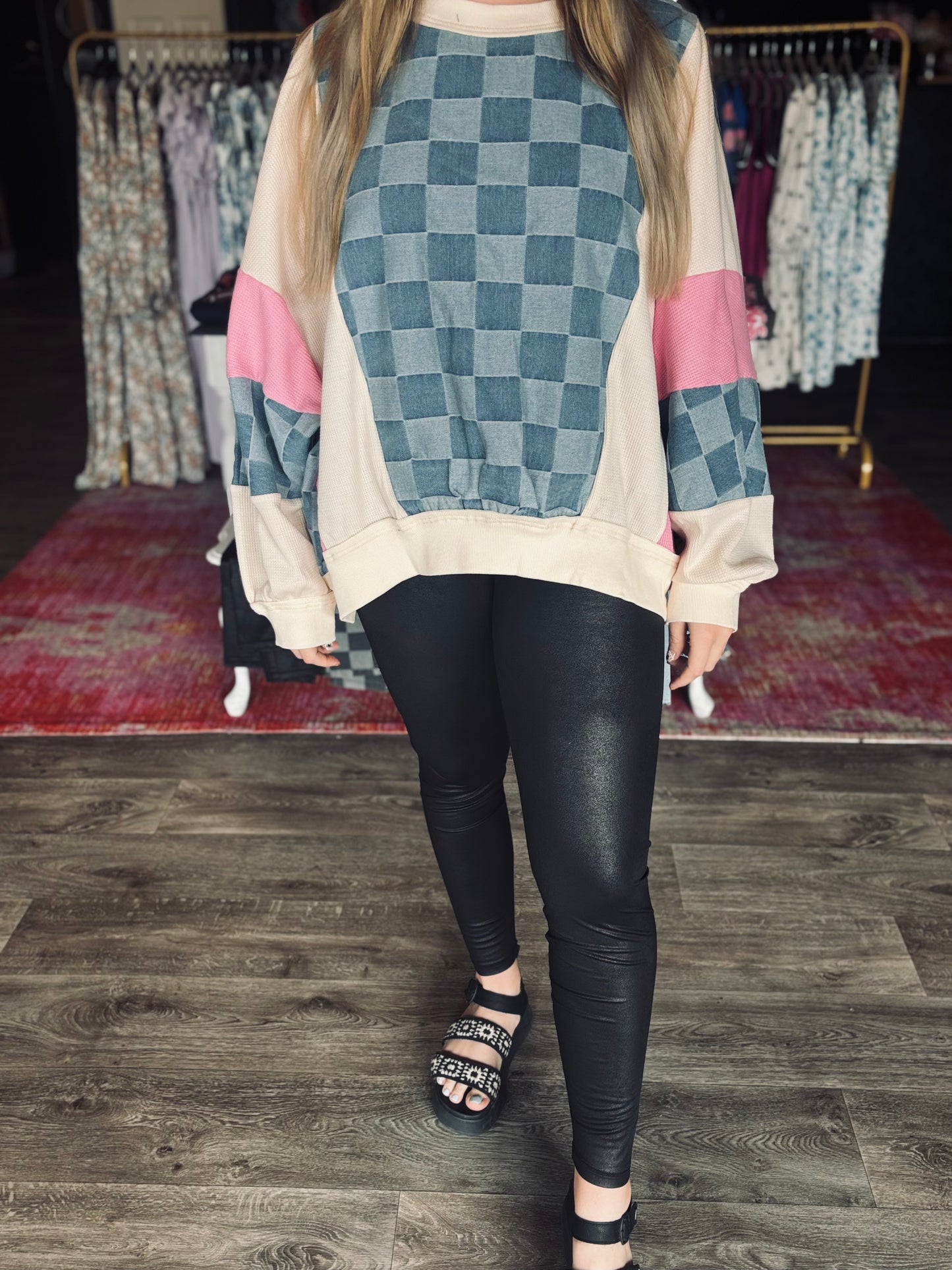 Leather Crossover Leggings